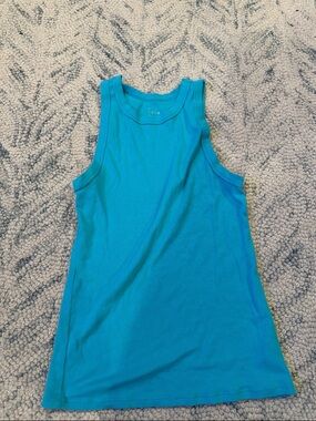 a new day Turquoise Ribbed Tank